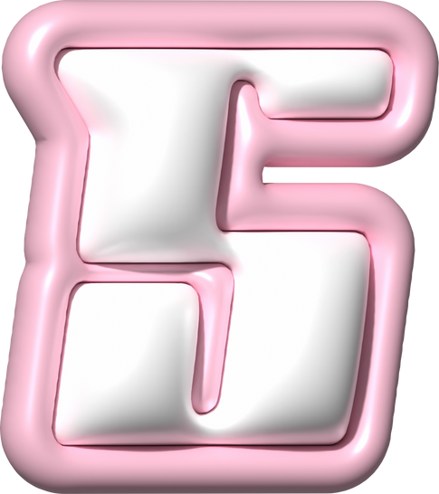 Y2K 3D Alphabet Pink Typeface 5