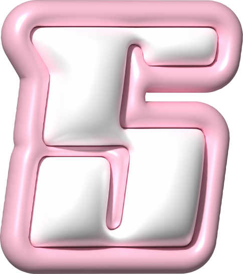 Y2K 3D Alphabet Pink Typeface 5